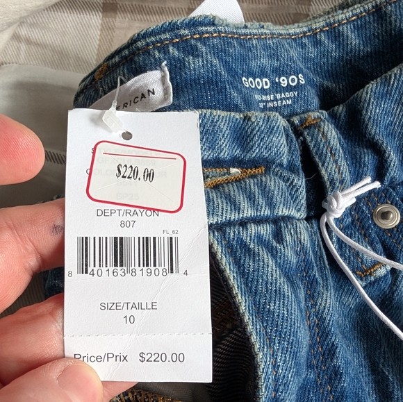 🔖NWT Good American Good 90s Relaxed Fit Mid-rise Baggy Jeans - 10/30 32" Inseam - Picture 2 of 14